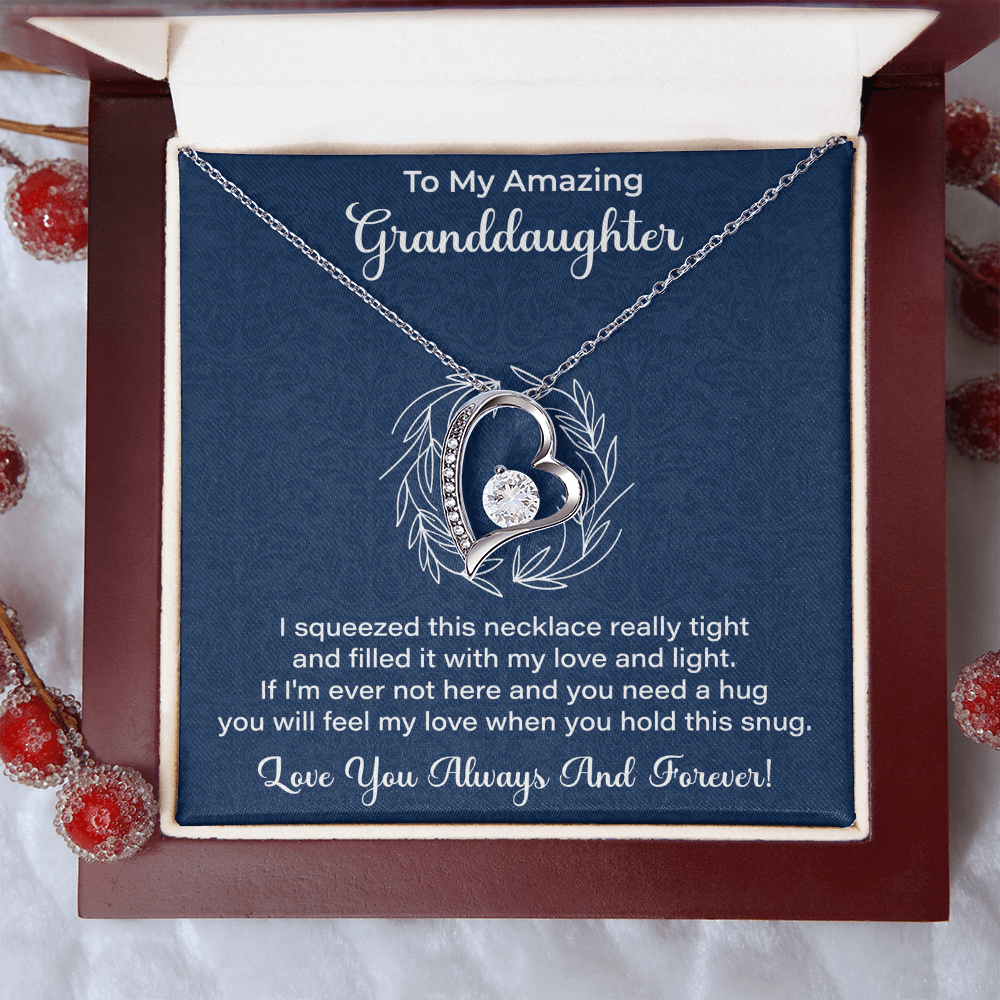 Granddaughter Necklace - Gift from Grandma, Grandpa - Christmas, Birthday, Graduation, Valentines Gifts - Beauty Belliss
