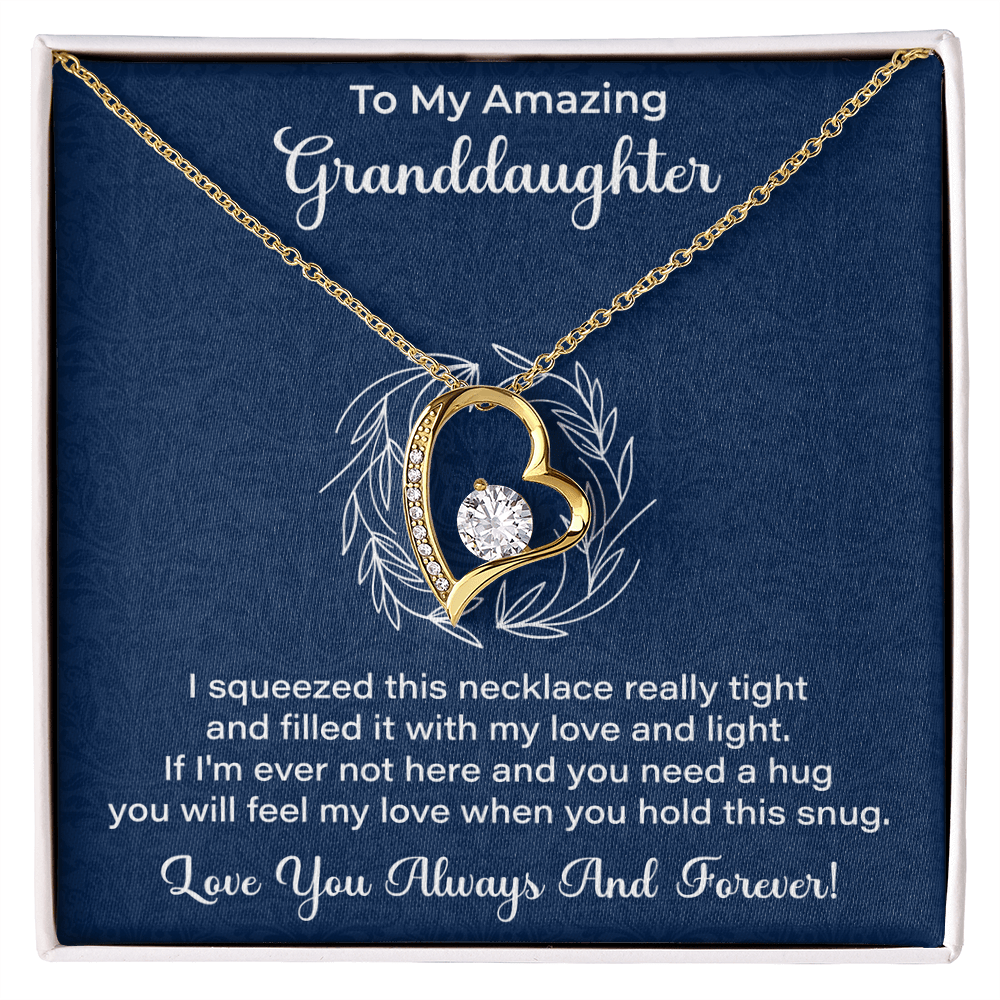 Granddaughter Necklace - Gift from Grandma, Grandpa - Christmas, Birthday, Graduation, Valentines Gifts - Beauty Belliss