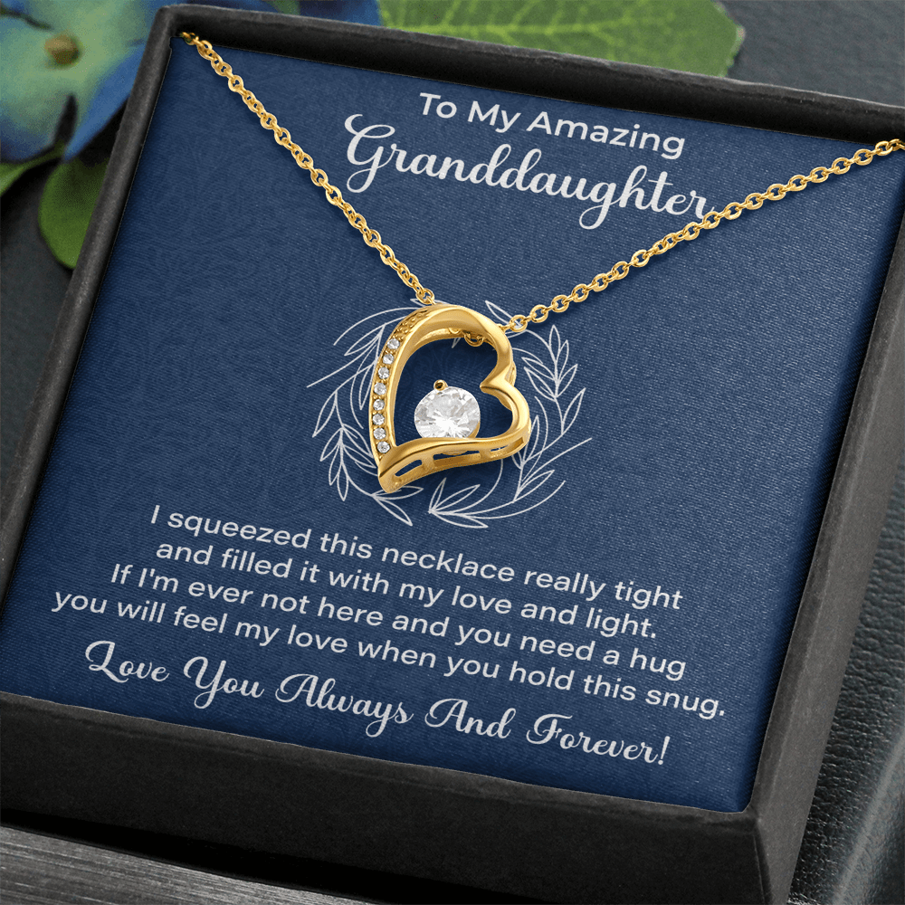 Granddaughter Necklace - Gift from Grandma, Grandpa - Christmas, Birthday, Graduation, Valentines Gifts - Beauty Belliss