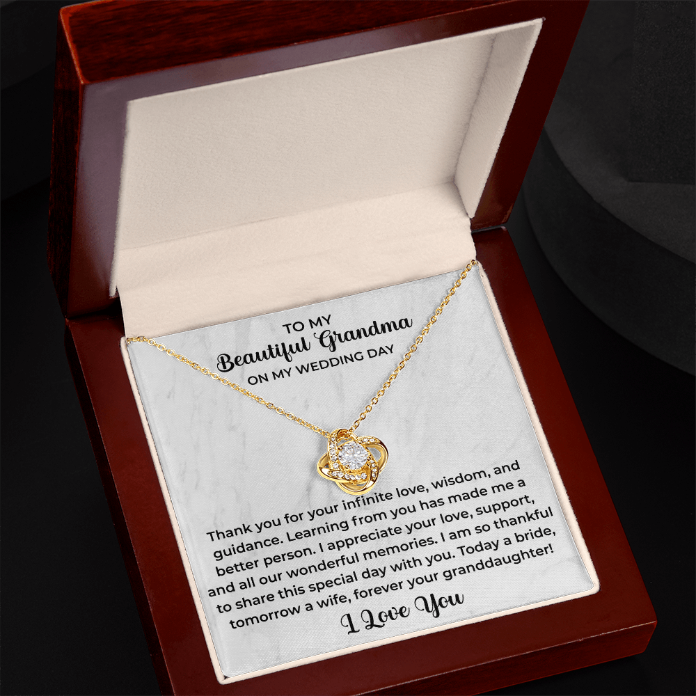 grandma jewelry paired with a touching message card from grandkids