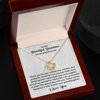 grandma jewelry paired with a touching message card from grandkids