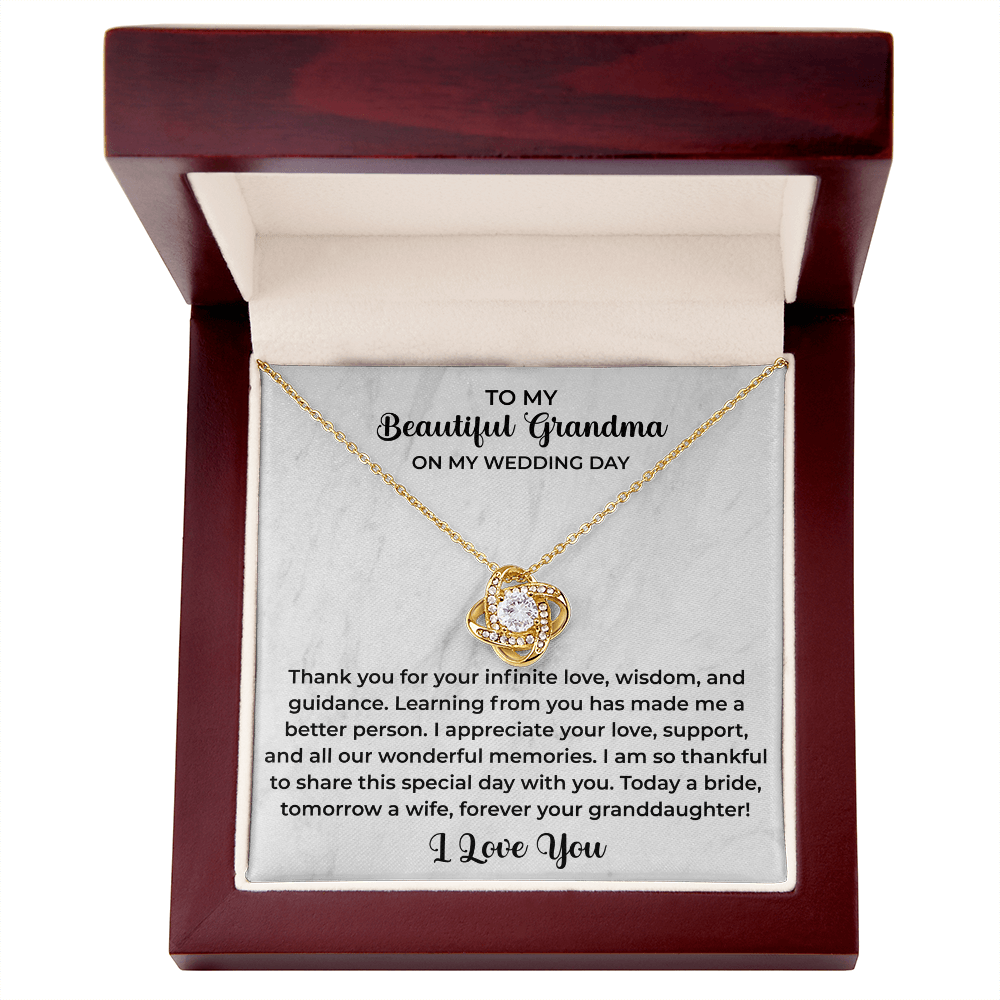 heartfelt grandma necklace presented in a keepsake box from grandchildren