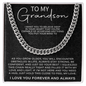 cuban chain necklace gift for grandson from grandparents celebrating love and pride