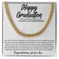 Happy Graduation Best Graduation Gifts for Him, Cuban Chain Necklace for Him on Graduation Day, High School/ College Graduation Gifts for Boy - Beauty Belliss
