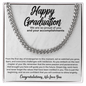 Happy Graduation Best Graduation Gifts for Him, Cuban Chain Necklace for Him on Graduation Day, High School/ College Graduation Gifts for Boy - Beauty Belliss