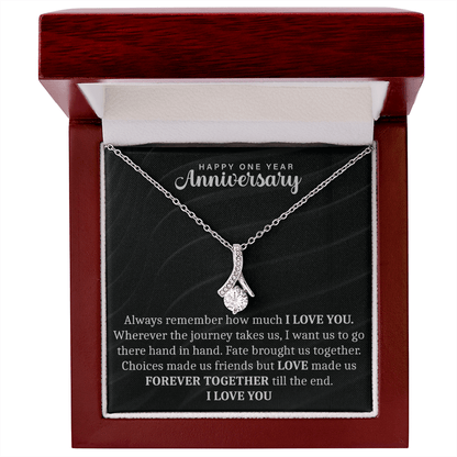 Happy One Year anniversary Alluring Beauty Necklace - Beauty Belliss