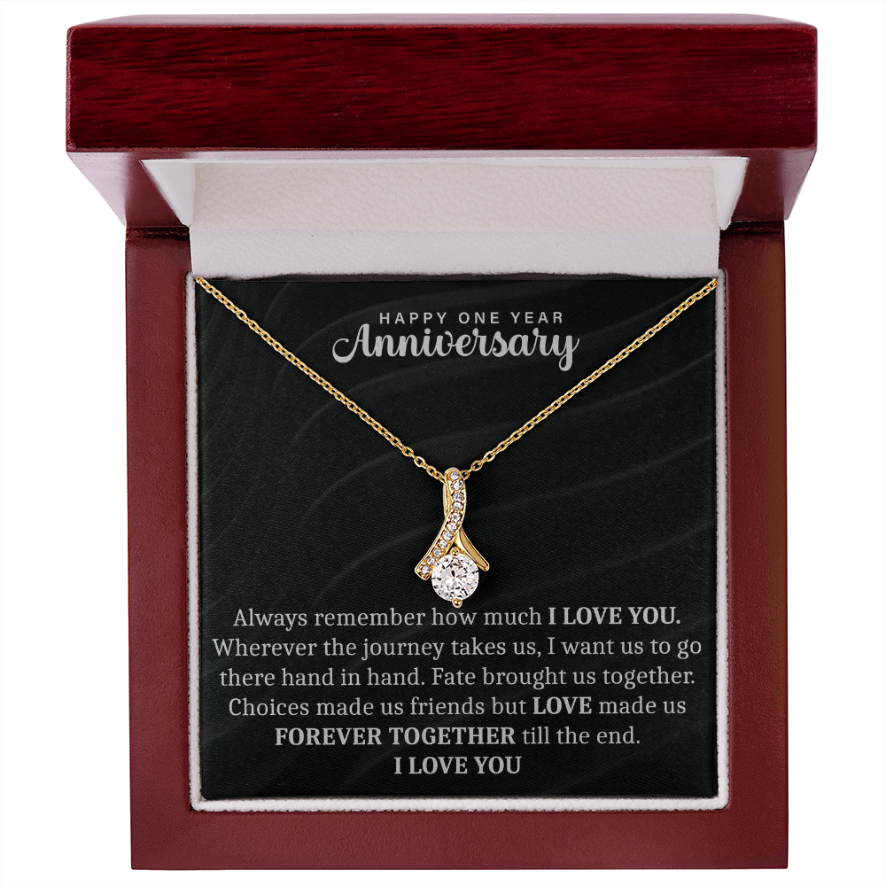 Happy One Year anniversary Alluring Beauty Necklace - Beauty Belliss