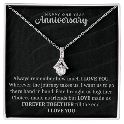 Happy One Year anniversary Alluring Beauty Necklace - Beauty Belliss