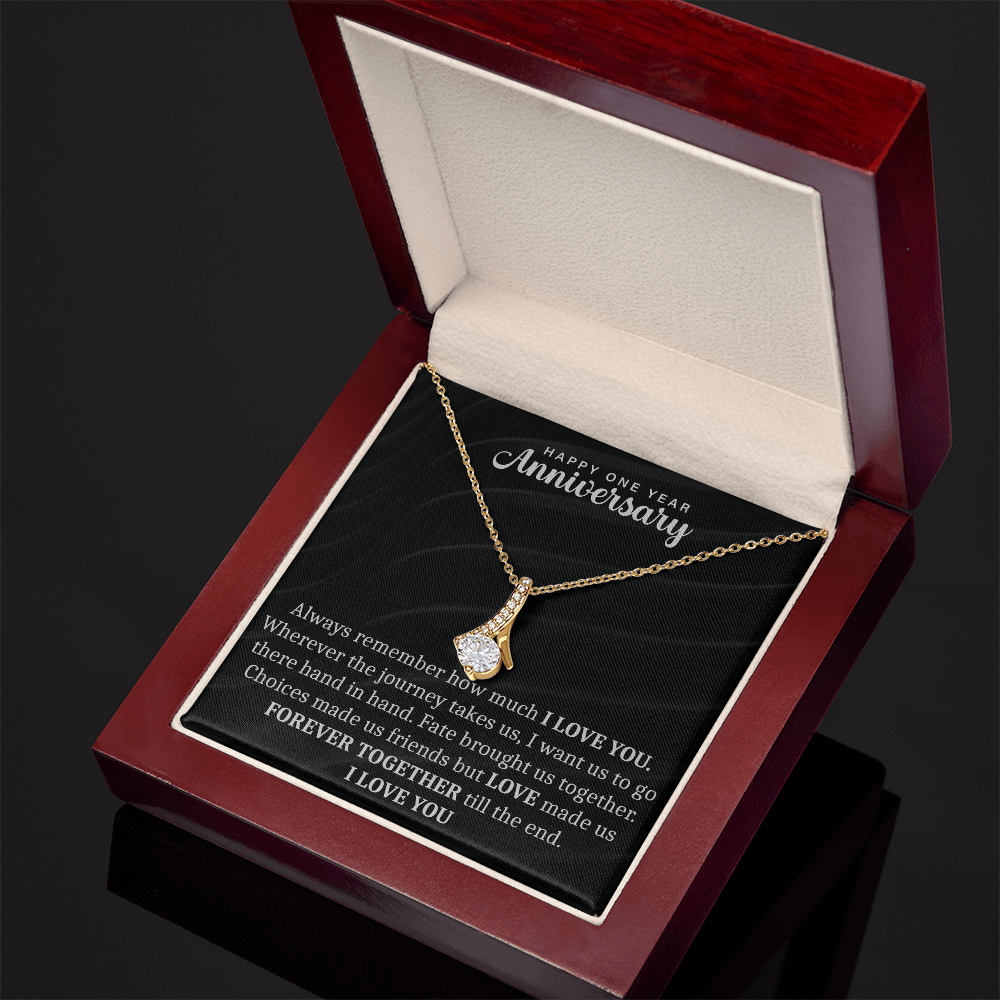 Happy One Year anniversary Alluring Beauty Necklace - Beauty Belliss