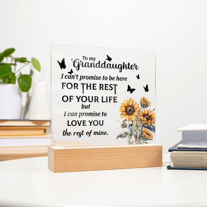 heartfelt acrylic plaque gift expressing love and pride for granddaughter