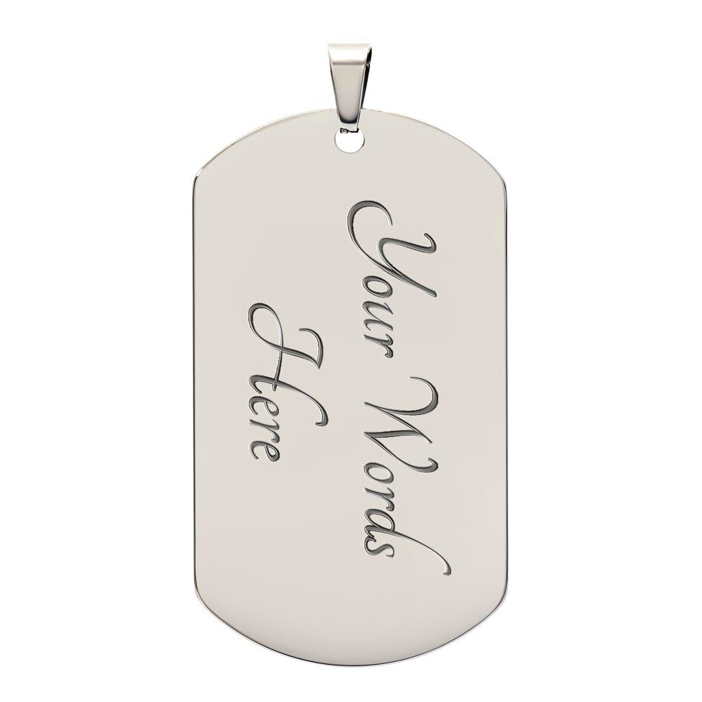 Husband Luxury Graphic Dog Tag Necklace - Beauty Belliss