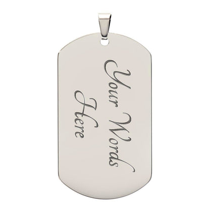 Husband Luxury Graphic Dog Tag Necklace - Beauty Belliss