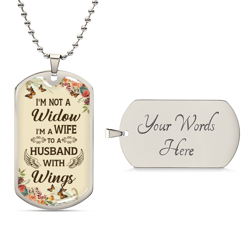 I'm a wife - Luxury Graphic Dog Tag Necklace - Beauty Belliss