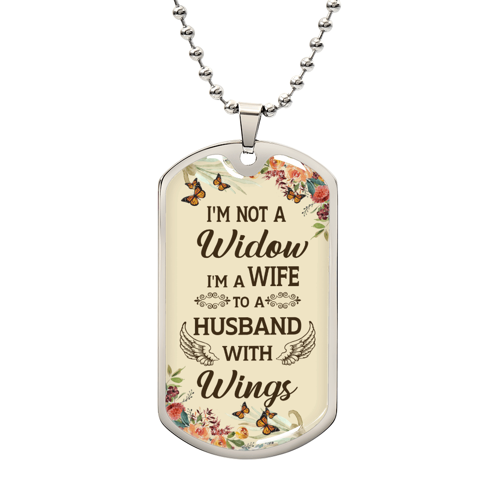 I'm a wife - Luxury Graphic Dog Tag Necklace - Beauty Belliss