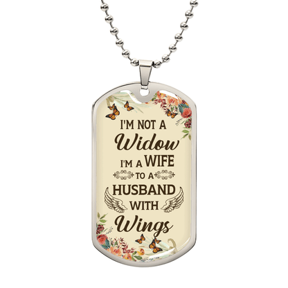 I'm a wife - Luxury Graphic Dog Tag Necklace - Beauty Belliss