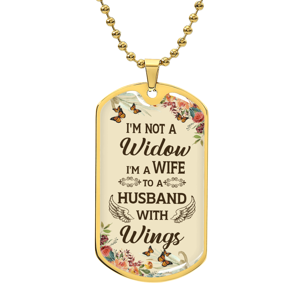 I'm a wife - Luxury Graphic Dog Tag Necklace - Beauty Belliss
