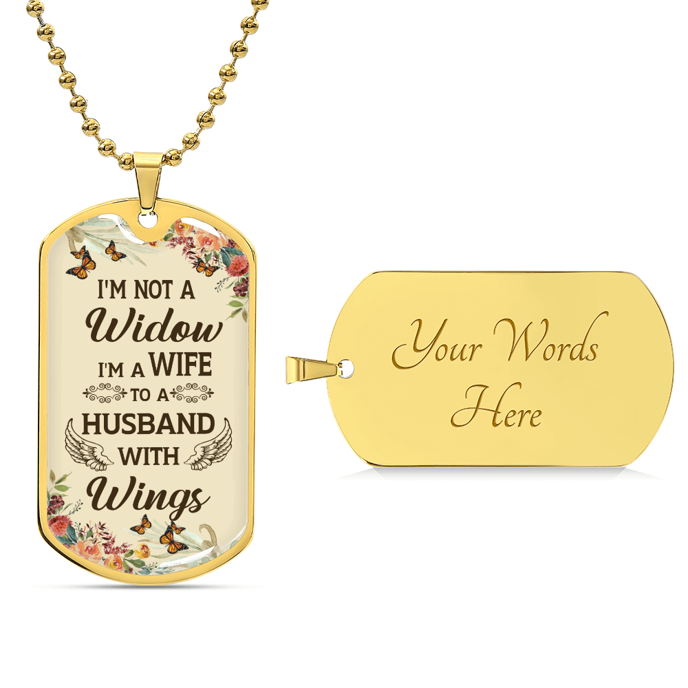I'm a wife - Luxury Graphic Dog Tag Necklace - Beauty Belliss