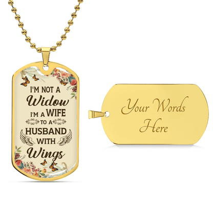 I'm a wife - Luxury Graphic Dog Tag Necklace - Beauty Belliss