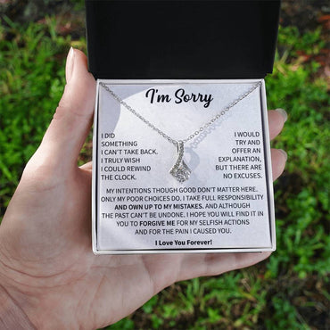 I'm Sorry Gift Apology Gift Necklace For Her, Please Forgive me Gift Wife, Girlfriend, Friend, Forgiveness, Forgive Necklace - Beauty Belliss