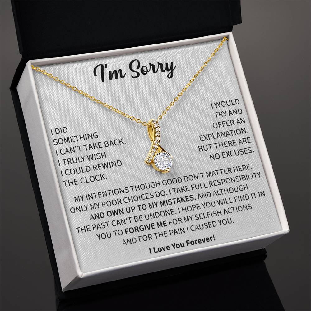 I'm Sorry Gift Apology Gift Necklace For Her, Please Forgive me Gift Wife, Girlfriend, Friend, Forgiveness, Forgive Necklace - Beauty Belliss