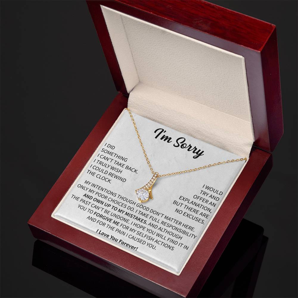 I'm Sorry Gift Apology Gift Necklace For Her, Please Forgive me Gift Wife, Girlfriend, Friend, Forgiveness, Forgive Necklace - Beauty Belliss
