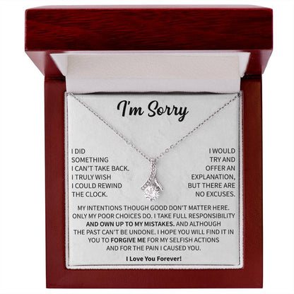 I'm Sorry Gift Apology Gift Necklace For Her, Please Forgive me Gift Wife, Girlfriend, Friend, Forgiveness, Forgive Necklace - Beauty Belliss