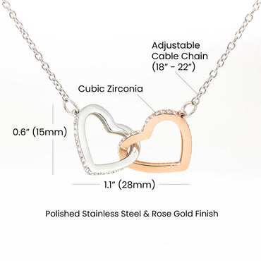 Interlocking Hearts Necklace - Beauty Belliss