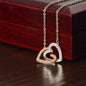 Interlocking Hearts Necklace - Beauty Belliss