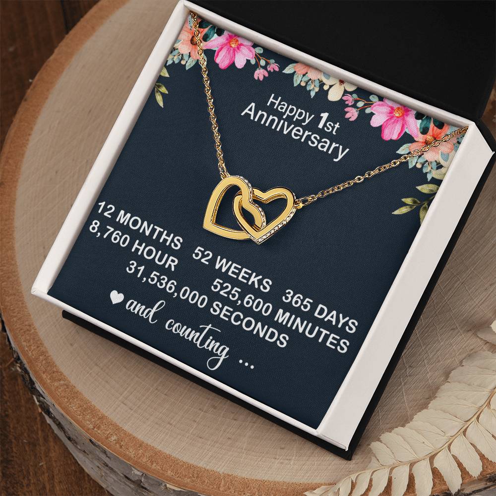 romantic interlocking hearts necklace symbolizing love and connection