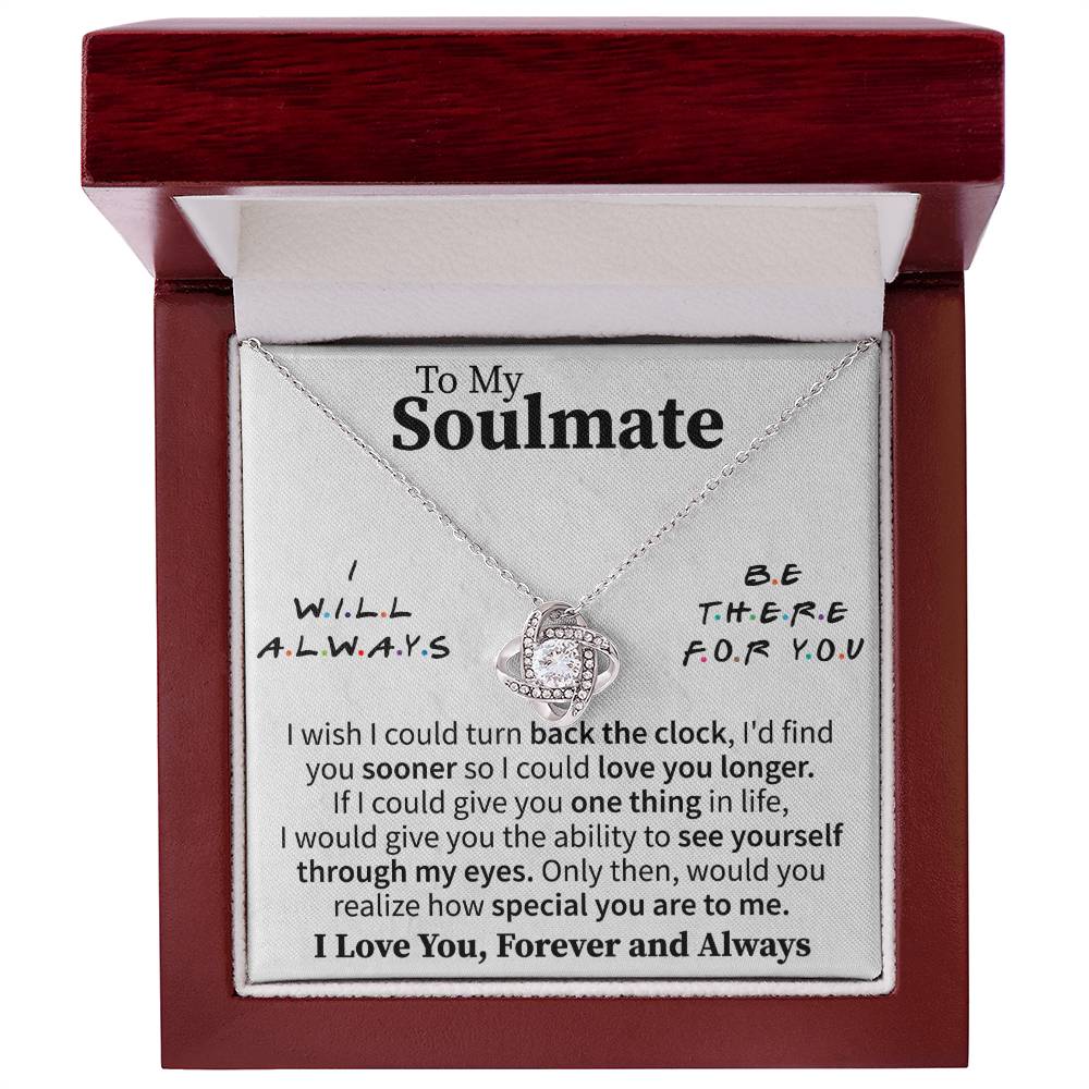 soulmate love knot necklace in elegant gift box