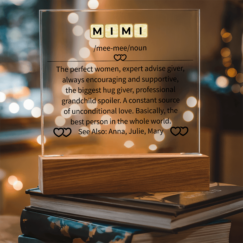 MIMI Acrylic Square Plaque - Beauty Belliss