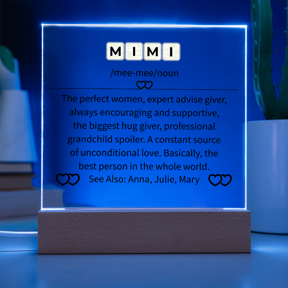 MIMI Acrylic Square Plaque - Beauty Belliss