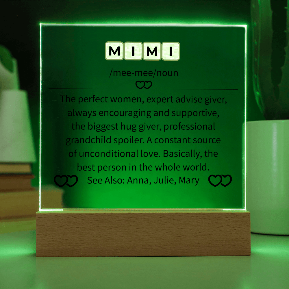 MIMI Acrylic Square Plaque - Beauty Belliss