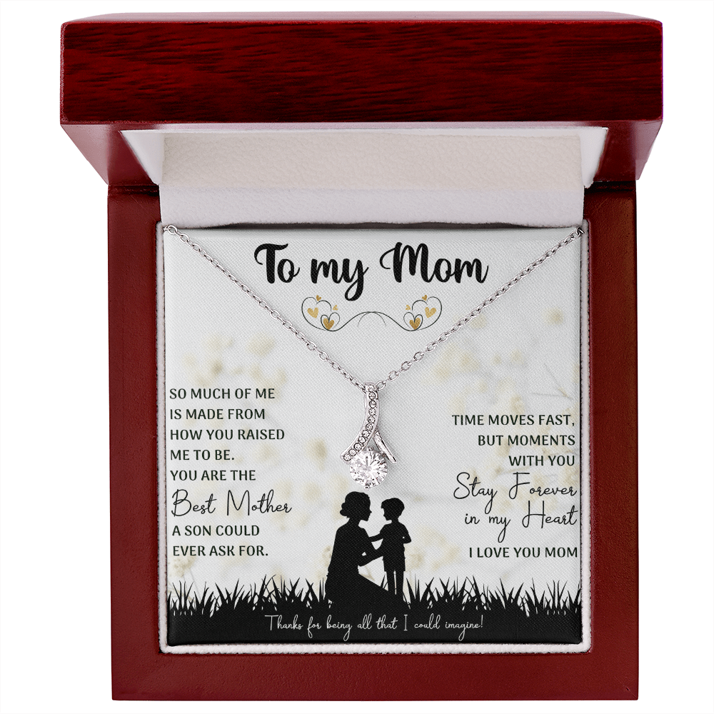 elegant mom necklace presented in premium jewelry box