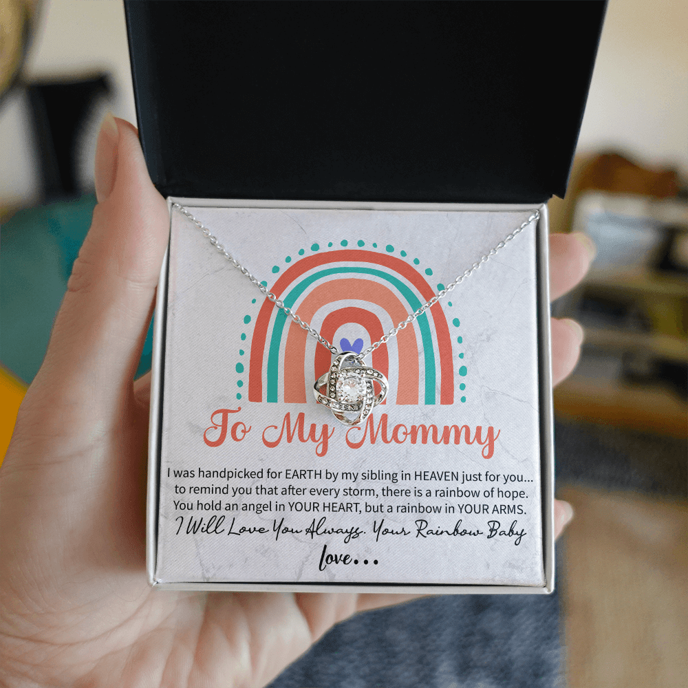 necklace for mommy presented in a gift box for a heartfelt surprise