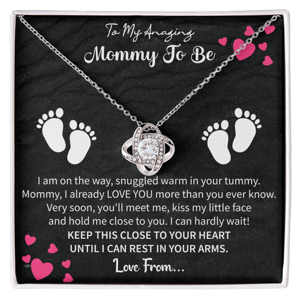 Mommy - to - Be Love Knot Necklace – MD103 - Beauty Belliss