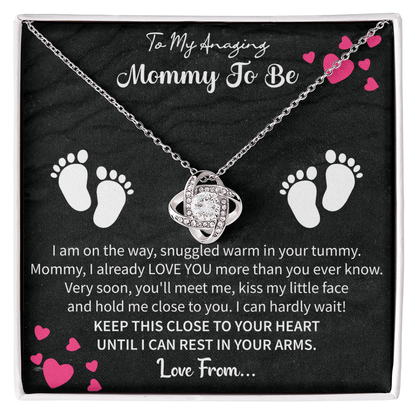 Mommy - to - Be Love Knot Necklace – MD103 - Beauty Belliss