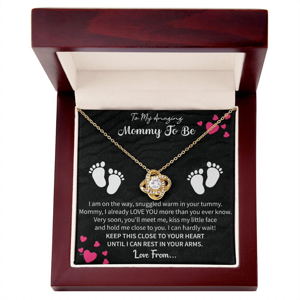 Mommy - to - Be Love Knot Necklace – MD103 - Beauty Belliss