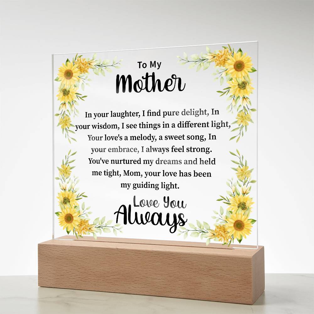 mother Acrylic Square Plaque - Beauty Belliss
