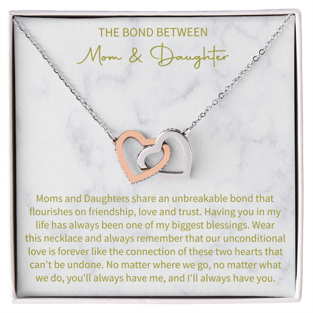 symbolic necklace representing the unbreakable bond between mother and daughter