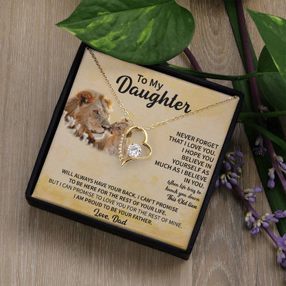 parents gift necklace for daughter symbolizing love