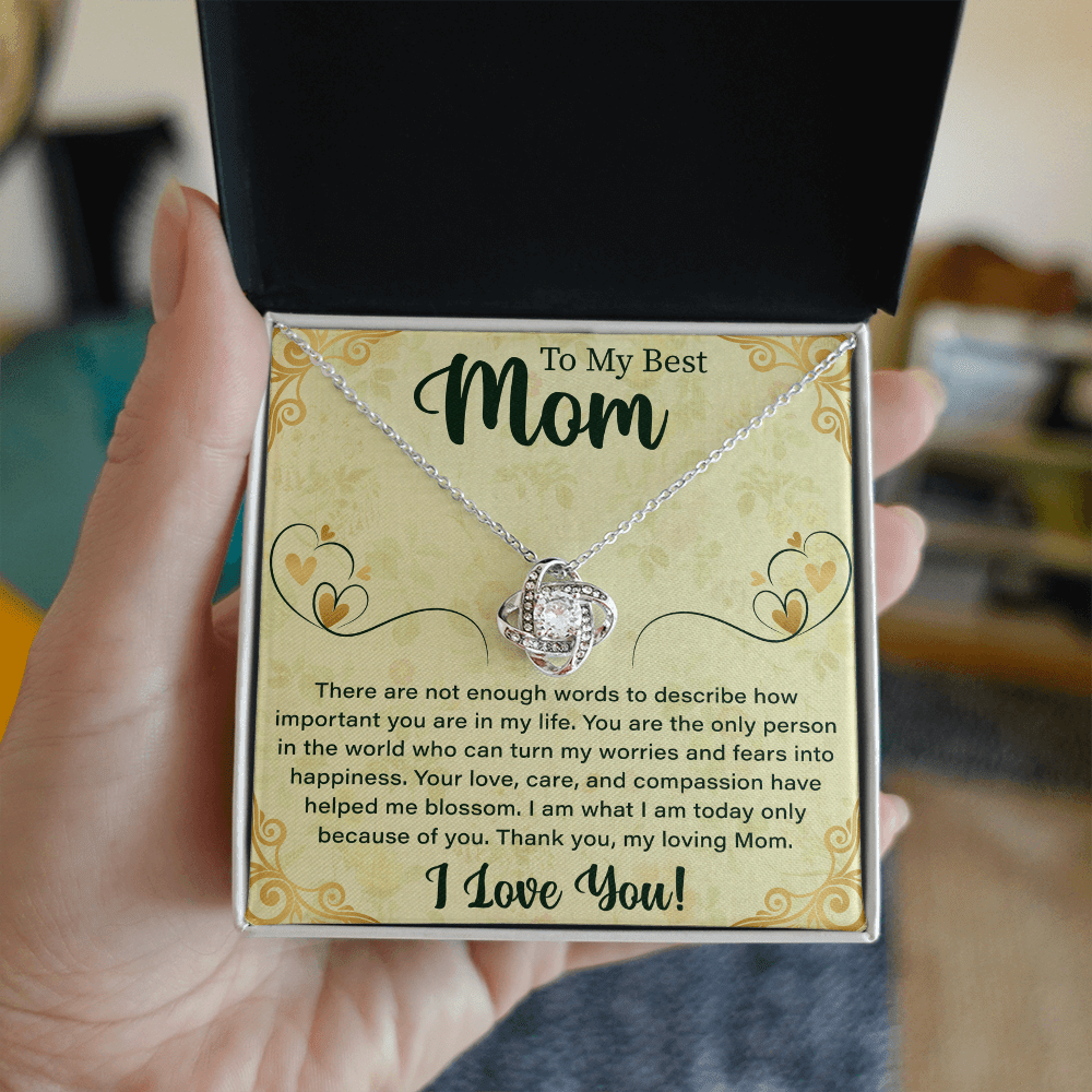 Necklace For Mom: To My Mom Presents, Mother's Day Birthday Gift Ideas From Daughter & Son - Beauty Belliss