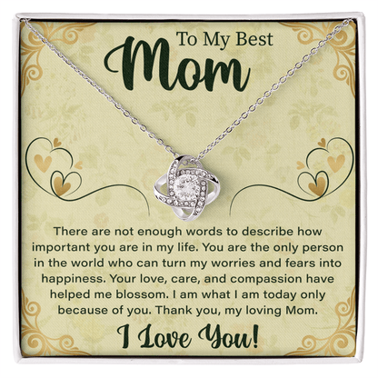 Necklace For Mom: To My Mom Presents, Mother's Day Birthday Gift Ideas From Daughter & Son - Beauty Belliss