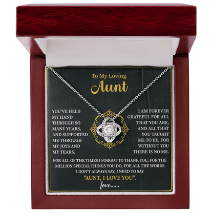 sentimental necklace from niece or nephew to aunt showing love and appreciation