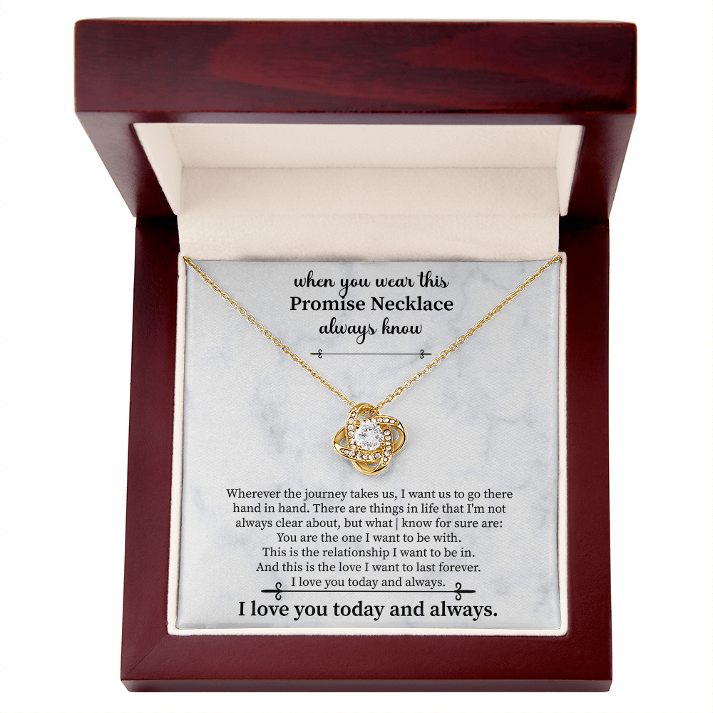 romantic necklace gift for her that represents trust and long term commitment