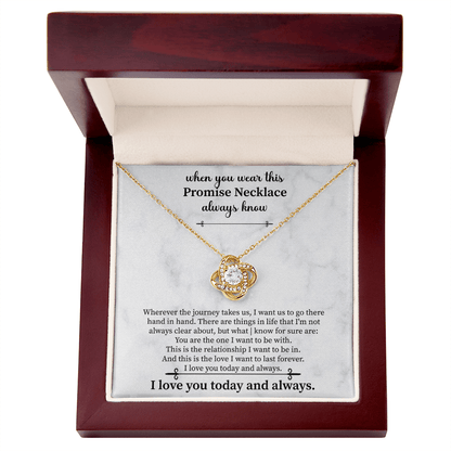 romantic necklace gift for her that represents trust and long term commitment