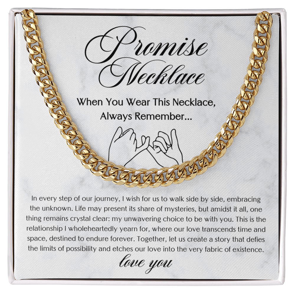 romantic promise necklace gift for him celebrating your bond