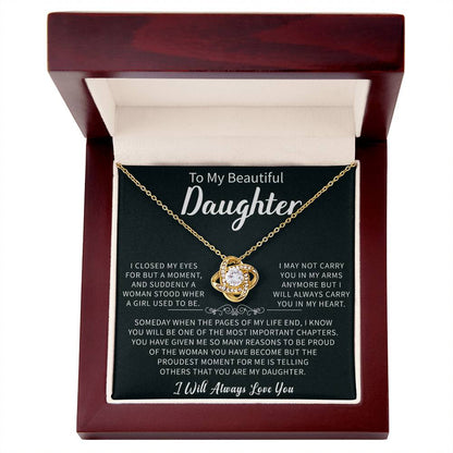sentimental Giftsignature necklace created to express pride and endless love for a daughter