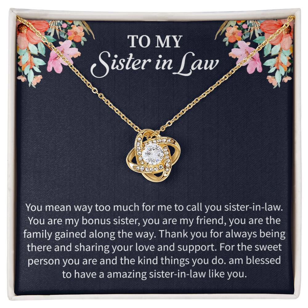 sentimental jewelry gift for sister in law expressing appreciation