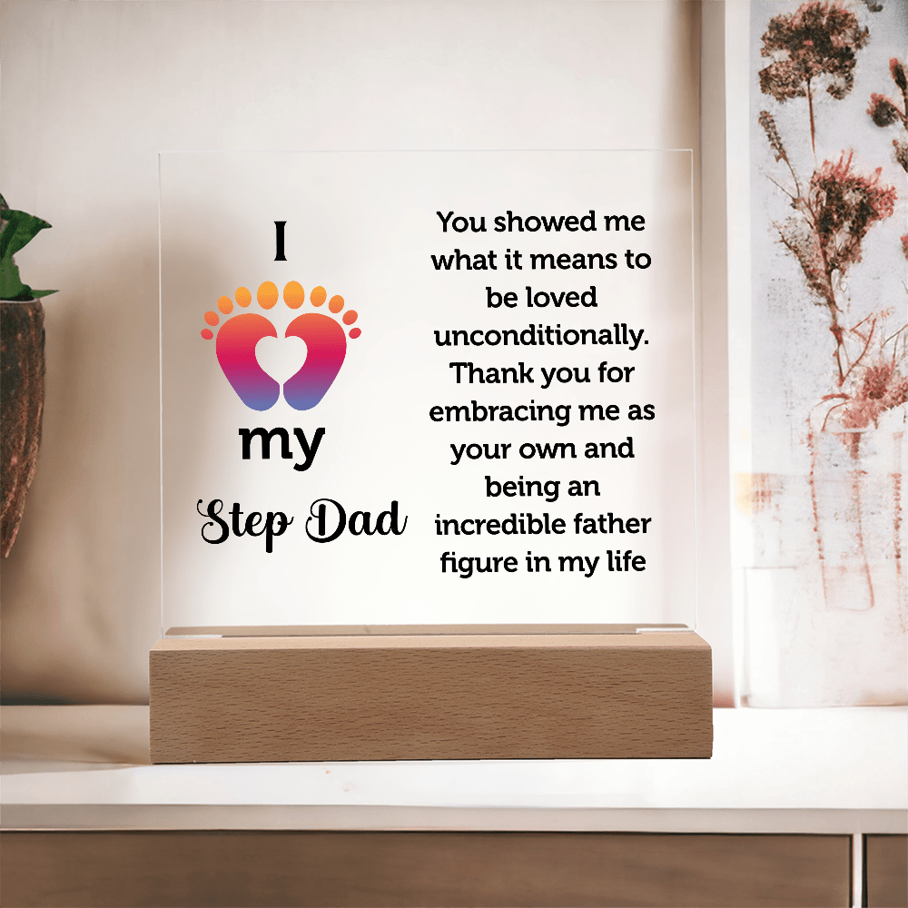 Step Dad Acrylic Square Plaque - Beauty Belliss
